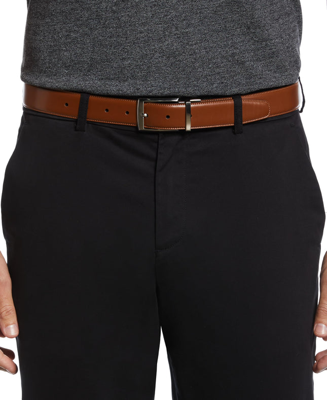 Perry Ellis Men's Amigo Reversible Belt, Luggage Brown, 42