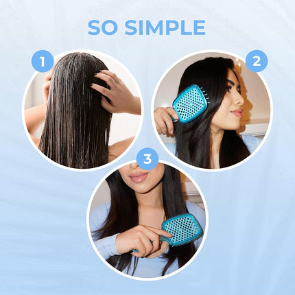 FHI HEAT UNbrush and UNbrush MINI Wet & Dry Vented Detangling Hair Brush Set, Sapphire Blue