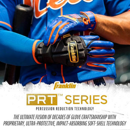 Franklin Sports Baseball Hand + Wrist Guard - PRT LG Series Adult Hand + Wrist Protector for Batting - Protective Hand, Wrist Shield - Right + Left Hand Hitters - Camo + Gold - One Size - Adult