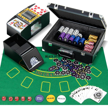 Goplus Poker Chip Set, 300 PCS 14 Gram Clay Poker 