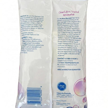 No Rinse Shampoo Cap (5-Pack)