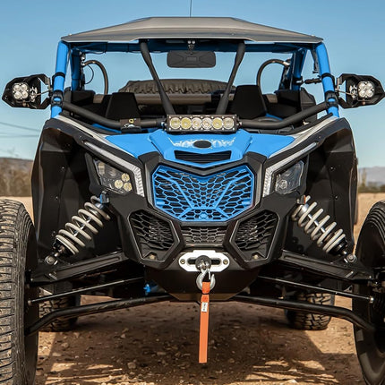 Nilight UTV Rear View Mirror 12inch Wide Clear Convex Center Mirror with 1.75" to 2" Clamps Adjustable 360 Degree for Polaris RZR PRO XP R Pioneer 1000 Can Am Maverick X3 Kawasaki