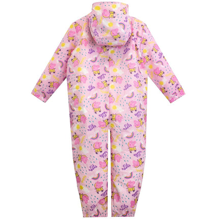 Peppa Pigl Puddle Suit | All in One Waterproof for Kids | Girls Rain Suit | 3-4 Years
