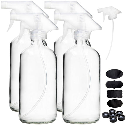 Youngever 4 Pack 480ml Empty Glass Spray Bottle,16