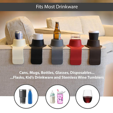 CouchCoaster - The Ultimate Drink Holder for Your Sofa, Mocha Brown