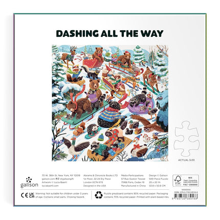 Dashing All The Way 500 Piece Puzzle