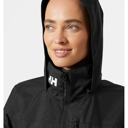 Helly Hansen Women's Crew Hooded Jacket, Black, S