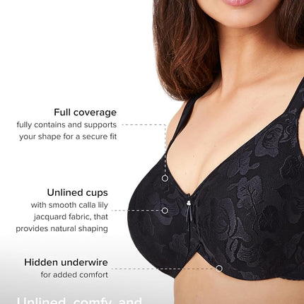 Wacoal Women's Awareness Underwire Bra, Black, 38DD