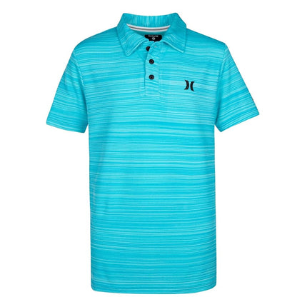 Hurley Boys' Performance Polo Shirt, Aurora Green Heather, Medium
