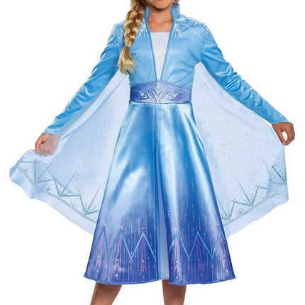 Disney Frozen 2 Elsa Deluxe Girls size M 7/8 Licensed Costume Disguise
