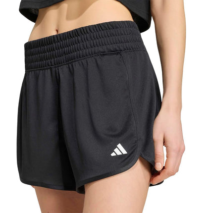 adidas Women's Pacer Essentials Knit High-Rise Training Shorts, Black, Small/3" Inseam