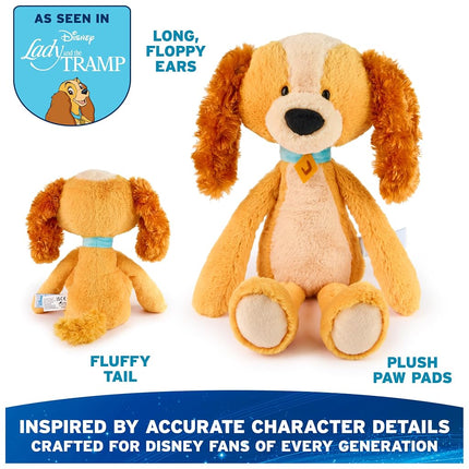 GUND Disney Official Lady Toothpick Plush, Lady and The Tramp, Dog Stuffed Animal for Ages 1 and Up, Brown, 15”