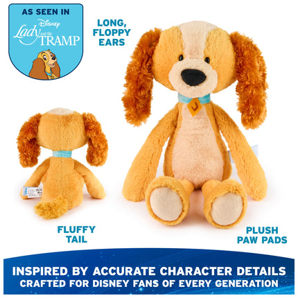 GUND Disney Official Lady Toothpick Plush, Lady and The Tramp, Dog Stuffed Animal for Ages 1 and Up, Brown, 15”