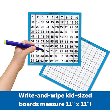 Learning Resources Wipe Clean Hundred Boards (Set of 10)