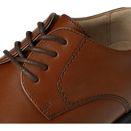 Florsheim Unisex-Child Reveal Cap Toe Ox, Jr. (Toddler/Little Big Kid) Oxford, Cognac, 3.5 US Wide Big Kid