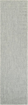 Tapis d'extérieur Unique Loom Solid Collection (2' 7" x 10' Coureur Gris clair/Ivoire)