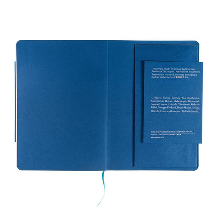Fabriano Ecoqua Plus Stitch-Bound Notebook, 5.8" x 8.3", A5, Graph, Turquoise