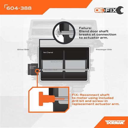 Dorman 604-388 Dual Zone Repair Kit Compatible with Select Jeep Models (OE FIX)