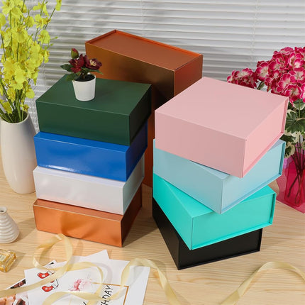 MUMUPACK White Gift Box,19x16x6 Extra Large Gift Boxes With Lids For Presents Includes Ribbon And Diy Printable Sticker Paper,Bridesmaid Proposal Box,Magnetic Gift Box For Birthday,Wedding,Graduation