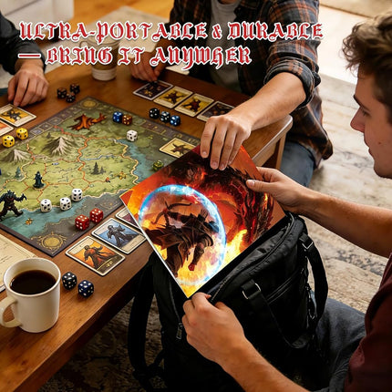 Byhoo DM Screen 4 PCS for D&D 5E - Epic Themes Dungeon Master Screen, Waterproof Reusable Surface with Adjustable Stands, Tri-Fold Portable A4 Size Compatible with 5E Core Rules