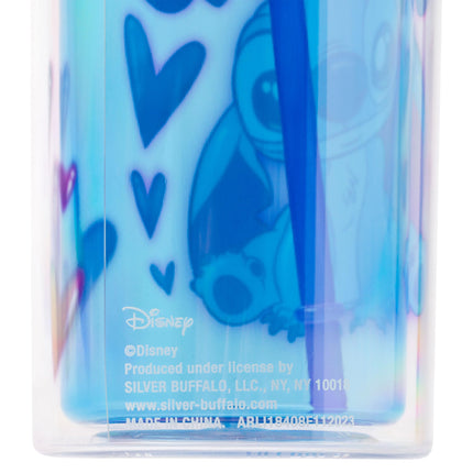 Silver Buffalo Lilo & Stitch Airbrush 2 Cute 20oz Plastic Tall Cold Cup w/Lid and Straw