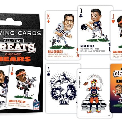 Baby Fanatics Chb3300: Baraja de cartas "Grandes de todos los tiempos" de los Chicago Bears