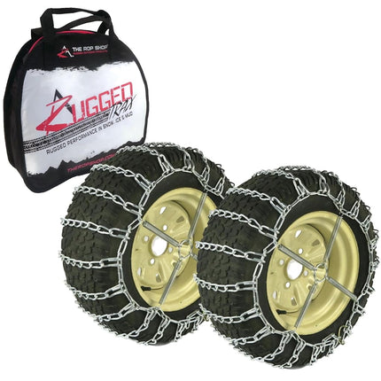 The ROP Shop Pair of 2 Link Tire Chains & Tensioners 16x6.5x8 for Snow Blowers, Lawn & Garden Tractors, Mowers & Riders, UTV, ATV, 4-Wheelers, Utility Vehicles