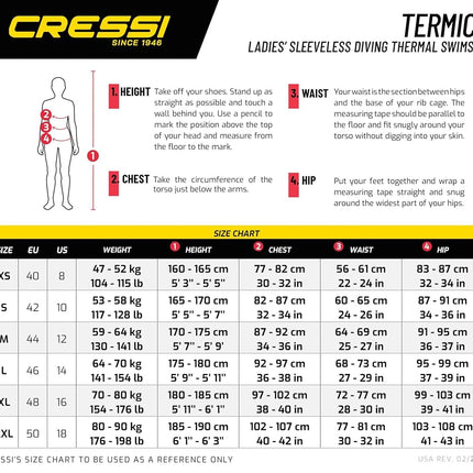 Cressi Women's Termico sporting goods, Black/Logo Pink, M UK