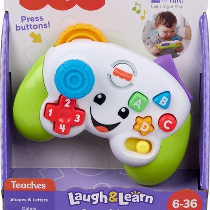 Laugh & Learn Baby & Toddler Toy, Game & Learn Controller Pretend Video Game with Music & Lights for Ages 6+ Months