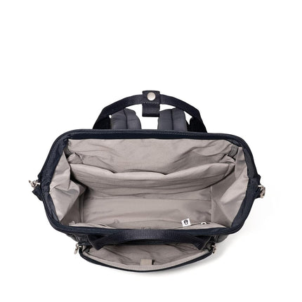 Baggallini Women's Securtex Anti-Theft Windsor Backpack for Travel, Work & Collage, RFID & Locking Zipper, Up to 16" Laptop, French Navy, M, Securtex Anti-theft Windsor Backpack for Travel