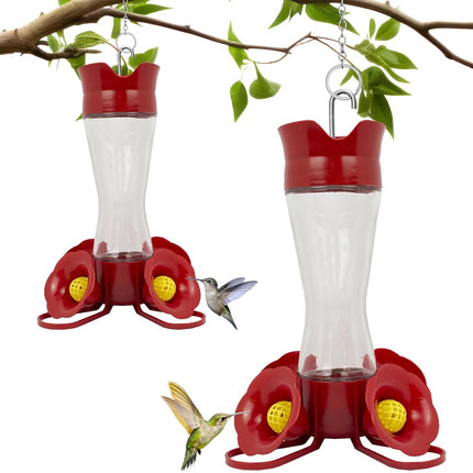 Perky-Pet 203CPBN-2 Glass Hummingbird Feeders for Outdoors with Perches, Ant Moat, Bee Guards - Pack of 2