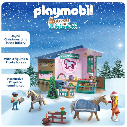 PLAYMOBIL - Horses Of Waterfall - Christmas Baking in The Riding Café - Advent Calendar for Horse Fans - with Daily Surprises and Accessories - Excellent Gift for Children Aged 4 and Over - 71952