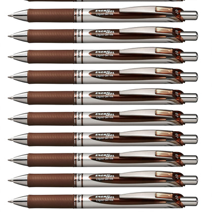 EnerGel XM Retractable Brown Ink Rollerball Pen (P