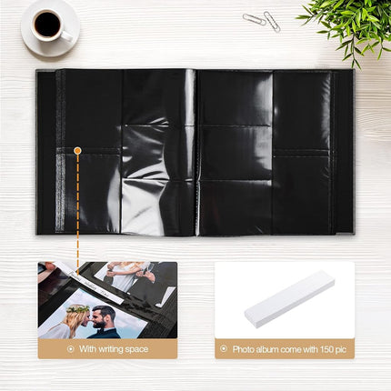 potricher Photo Album for 4x6 1000 Photos Linen Cover Extra Large Capacity Photo Book for Family Wedding Anniversary Baby (Dark Green, 1000 Pockets)