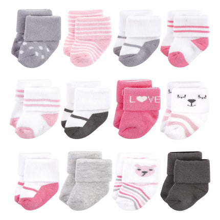 Hudson Baby Baby Girls' Cotton Rich Newborn and Te