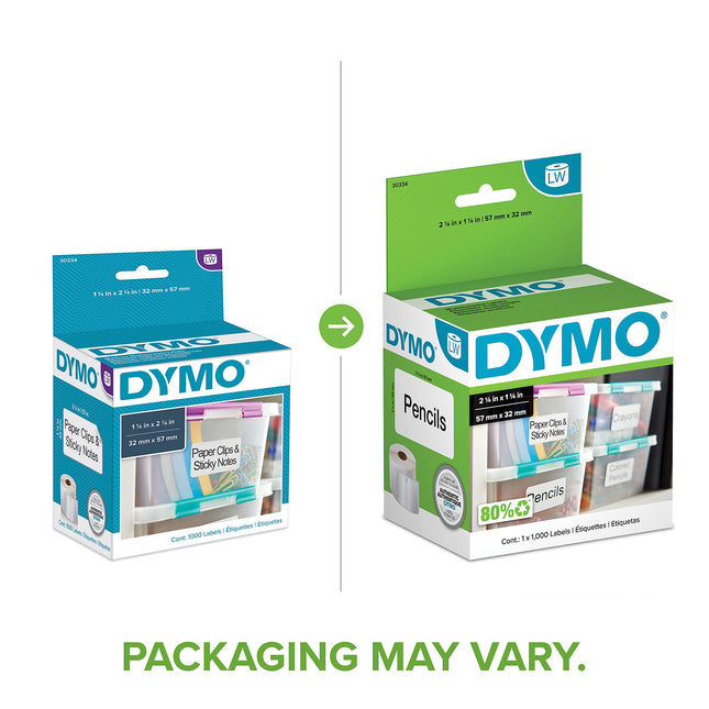 DYMO 30334 printer label - printer labels (White, 2.25" - 1.25")