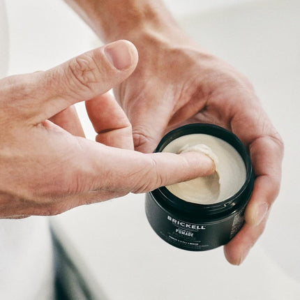 Brickell Men’s Styling Clay Pomade For Men, Natural & Organic with Strong Hold & Matte Finish, Product for Modern Hairstyles, 2 Ounces, Scented