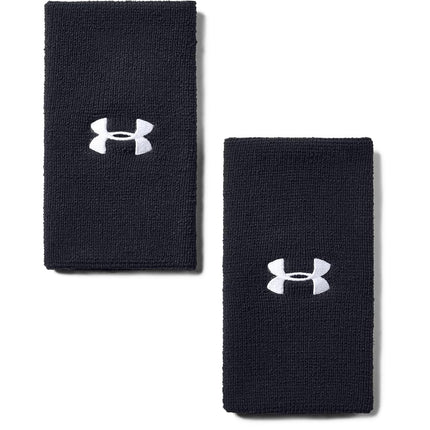 Muñequera Under Armour PERFORMANCE de 6" - Negro, Blanco - Talla única