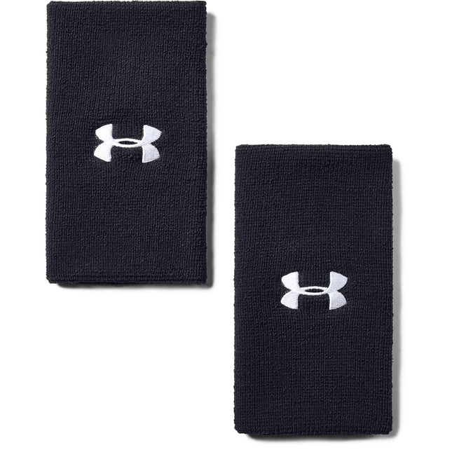 Under Armour 6'' PERFORMANCE WRISTBAND - Black, White - OSFA