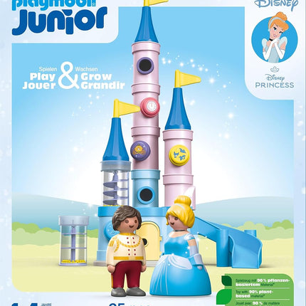 Playmobil 71457 JUNIOR & Disney: Cinderella's Castle, toys for toddlers, made from over 90% plant-based plastics, gifting toy and fun imaginative role-play, playsets for children ages 12 months+