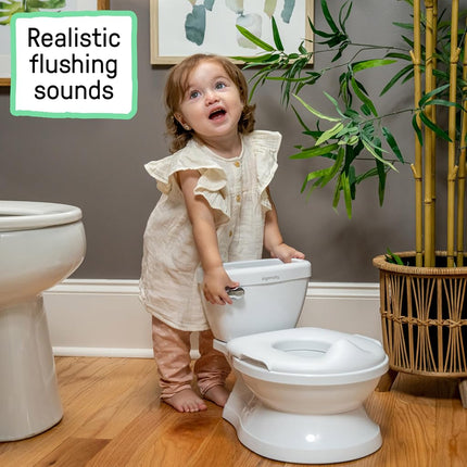 Summer Infant by Ingenuity My Size Potty Pro in White, Toddler Potty Training Toilet, Lifelike Flushing Sound, for Ages 18 Months, Up to 50 Pounds