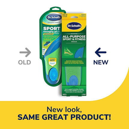 Dr. Scholl's Athletic Series Sport Insoles for Men, 1 Pair, Size 8-14
