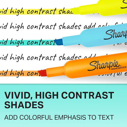 WHJJK Tank High Lighters, Chisel Tip, Assorted Fluorescent, 12 Count by Sharpie, 25145