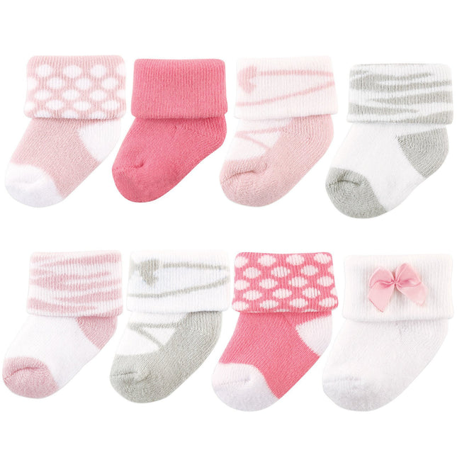 Luvable Friends Baby Boys' 8 Pack Newborn Socks, B