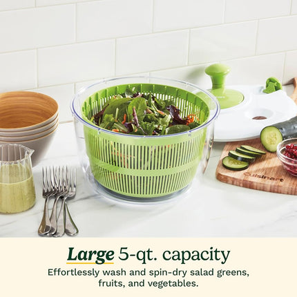 Cuisinart CTG-00-SAS Salad Spinner, Green and White 5 Quart
