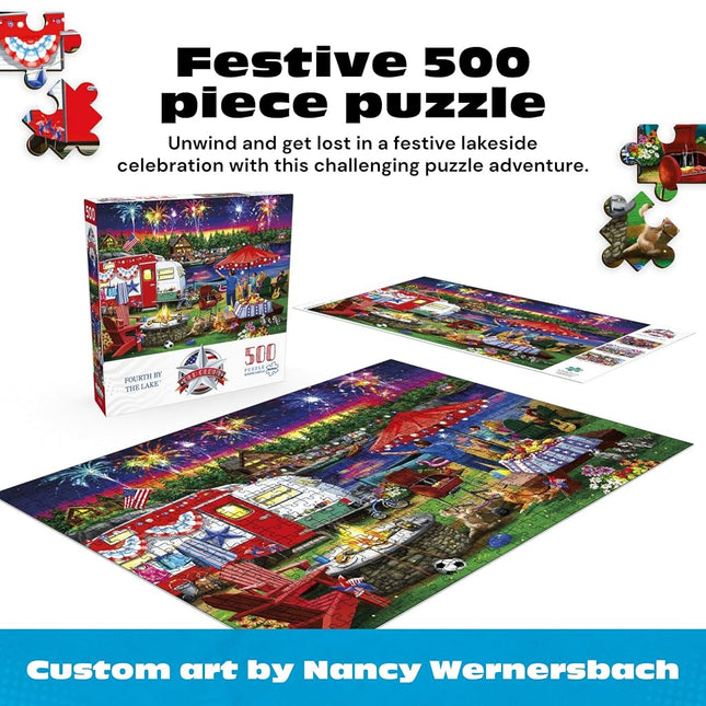 Buffalo Games - Fourth by The Lake - 500 Piece Jigsaw Puzzle