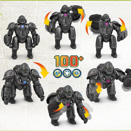 Transformers: Rise of the Beasts Command & Convert Animatronic Optimus Primal 31.5-cm Electronic Toy For 6+ Years, Includes: figure, 2 accessories and instructions.