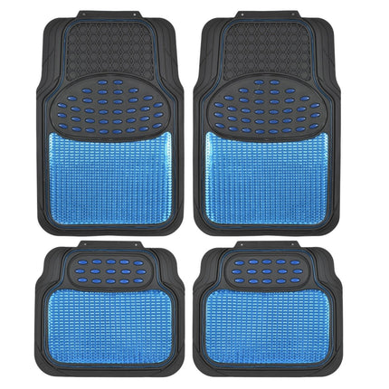 BDK Metallic Rubber Floor Mats for Car SUV & Truck