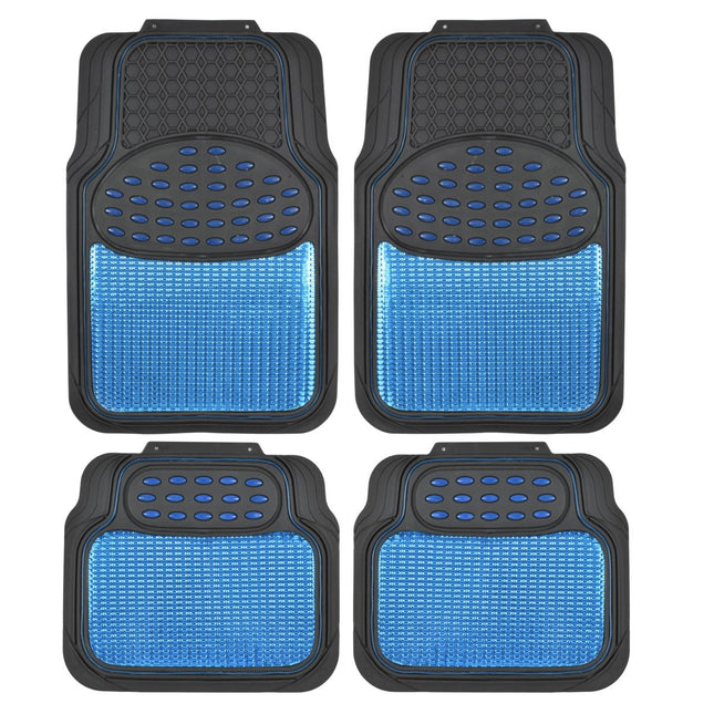 BDK Metallic Rubber Floor Mats for Car SUV & Truck