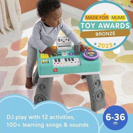 Fisher-Price Baby & Toddler Activity Table, Laugh & Learn Mix & Learn DJ Table, Musical Learning Toy with Lights & Sounds, UK English Version, HRB66